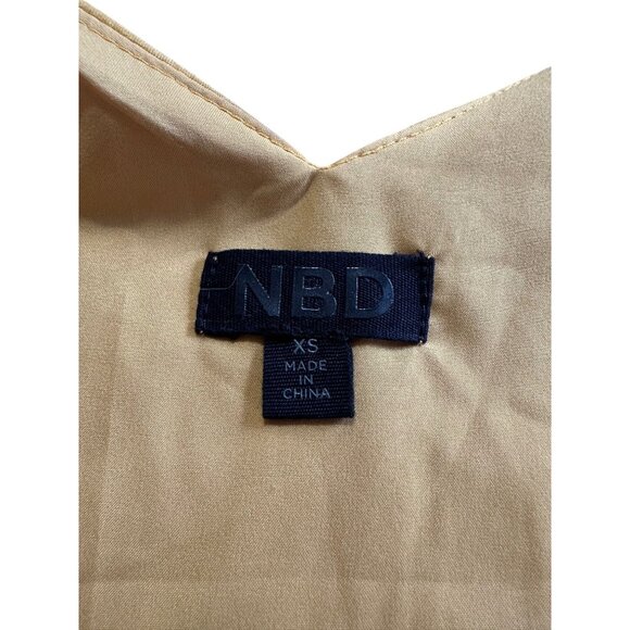 Revolve NBD Esperanza Wrap Dress Spaghetti Straps Side Slit Open Back Prom Glam - Picture 5 of 16